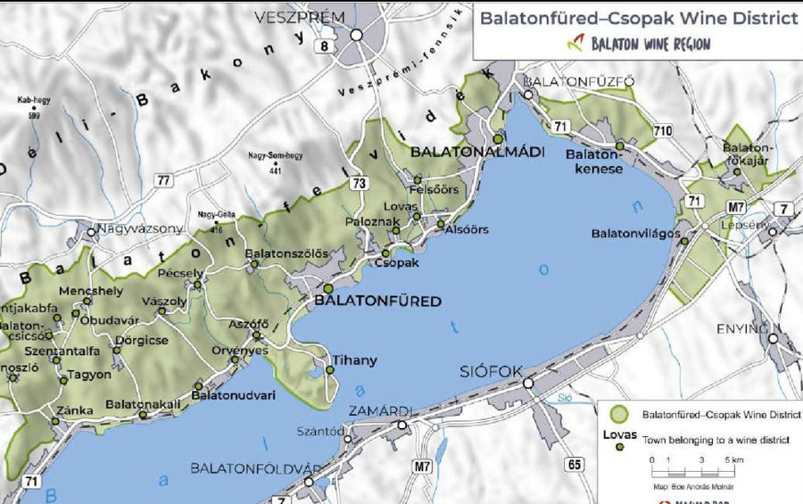 Balatonfüred-Csopak:      Wo Tradition, Kalkstein und der Balaton elegante Weißweine von unverwechselbarem Charakter hervorbringen 